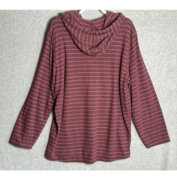 Marine Layer Men's Sz XL Striped Double Layer Hoodie Sweatshirt rayon soft thick - Picture 2 of 9